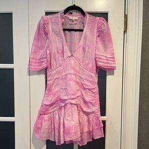 Loveshackfancy dress Size 0, Excellent condition pink and white